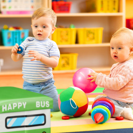Collapsible toy box with storage space