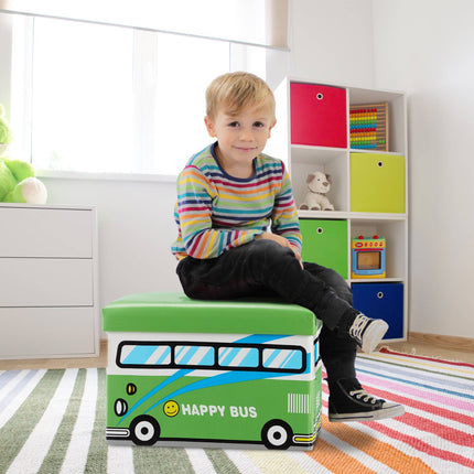 Collapsible toy box with storage space