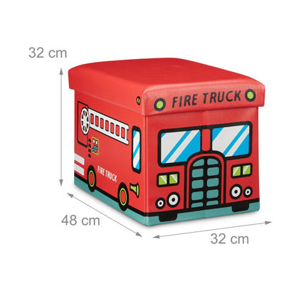 Collapsible toy box with storage space