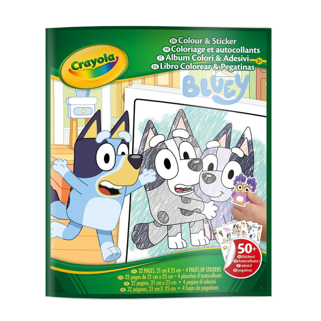 Color & Sticker Activity Set for Kids, Crayola Bluey Theme