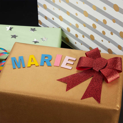 Colorful XL wooden letters 104 pieces