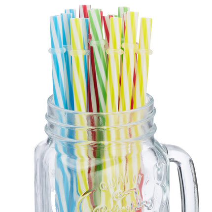 Colorful drinking glasses with lids - 16 pcs