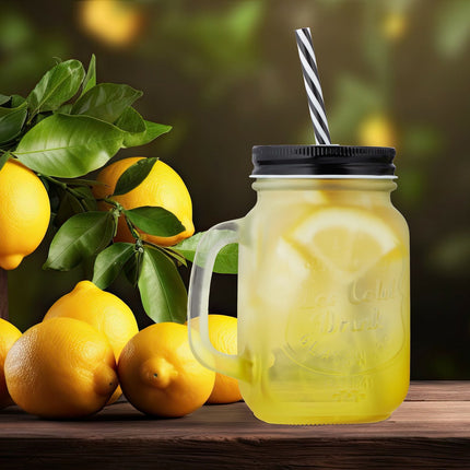 Colorful drinking glasses with lids set of 20
