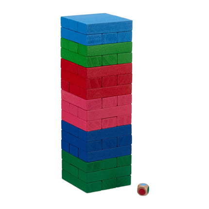 Colorful wooden swing tower