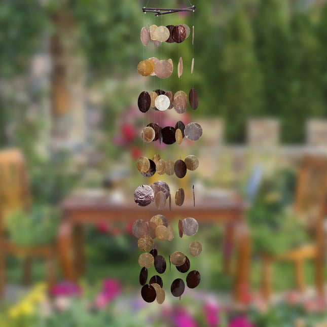Colourful Capiz Shell Wind Chimes for Indoor/Outdoor Use