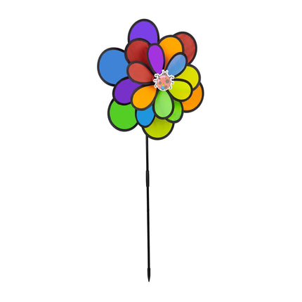 Colourful flower wind spinner