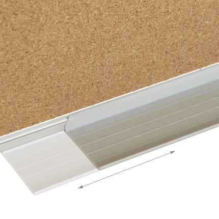 Combination of bulletin board and magnetic board
