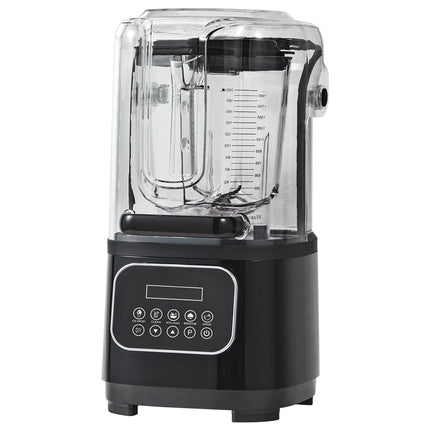 Commercial Blender With Shield, 68 Oz, 9-Speed, Black