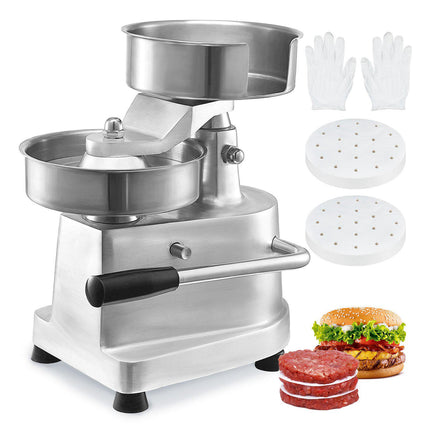 Commercial Burger Patty Maker 6-Inch, Stainless Steel, 1000 Papers