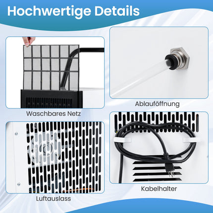 Commercial Dehumidifier 60 L/Day, Pump, 200 m²