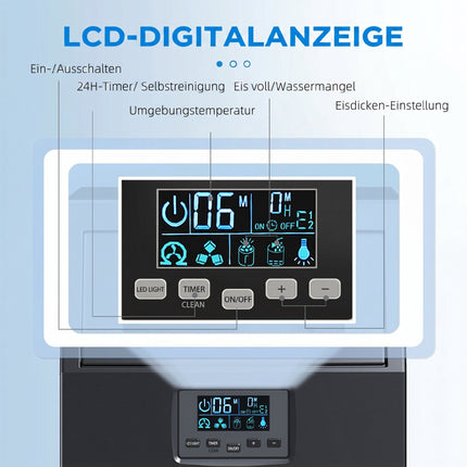 Commercial Ice Maker, 30kg/Day, 4kg Storage, Self-Cleaning