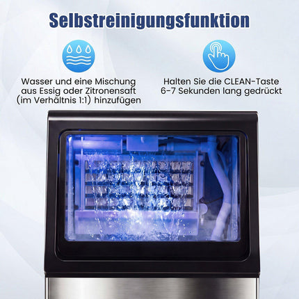 Commercial Ice Maker, 50kg/Day, 11kg Storage Capacity