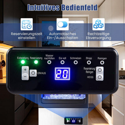 Commercial Ice Maker, 50kg/Day, 11kg Storage Capacity