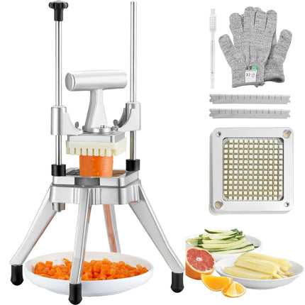 Commercial Vegetable Chopper, 1/4 Inch Blade, Stainless Steel