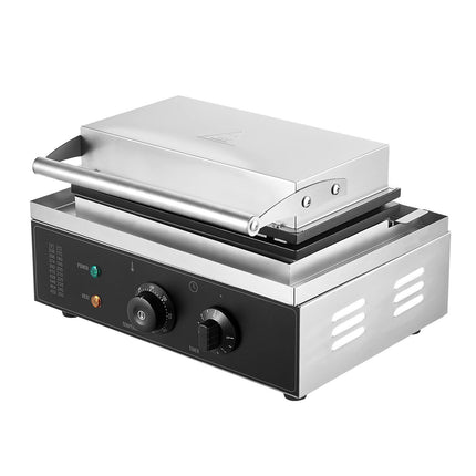 Commercial Waffle Maker, 10-Rectangular, 1550W, Temp Timer
