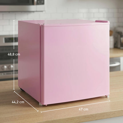 Compact 35L Freezer with Reversible Door, Pink