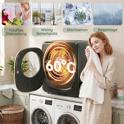 Compact 4kg Tumble Dryer – Touch Control, 5 Modes