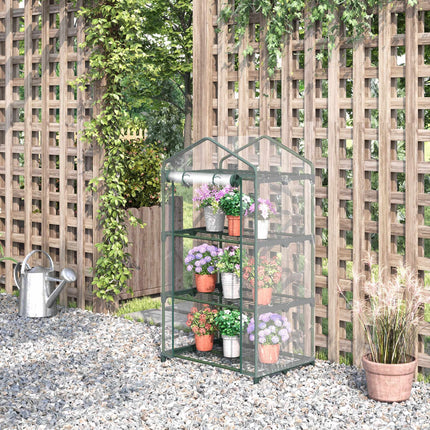 Compact Balcony Greenhouse with Shelves, Weatherproof, 125 cm