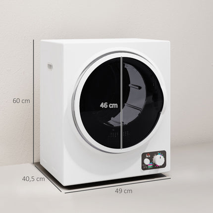 Compact Clothes Dryer, 360 Turbo Drum, 4kg Capacity