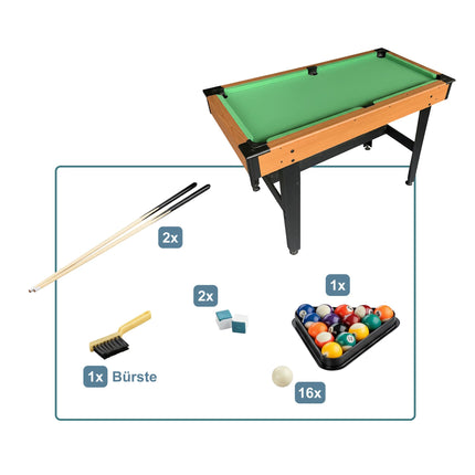Compact Pool Table with Cues and Balls, MDF Build