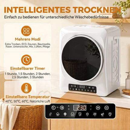 Compact Vented Tumble Dryer, 5kg 1000W, White