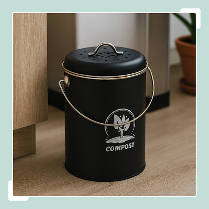 Compost Bin with Odour Filter, 5.5 Litre Capacity
