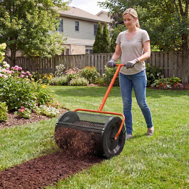 Compost Spreader, 0.077 m³, Adjustable T-Handle