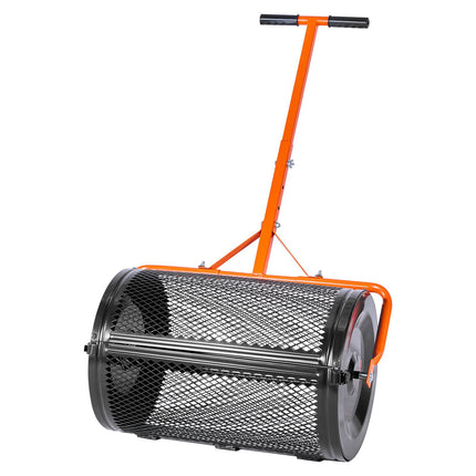 Compost Spreader, 24-Inch Peat Moss Roller, Adjustable Handle