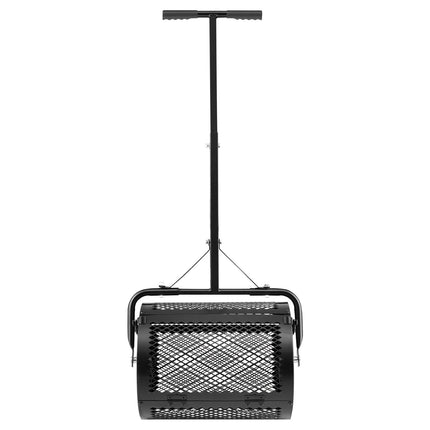 Compost Spreader 42 cm, Adjustable Handle Steel Roller