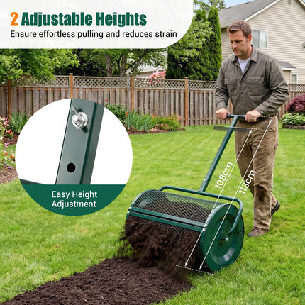 Compost Spreader, Adjustable T-Handle, 0.077 m3