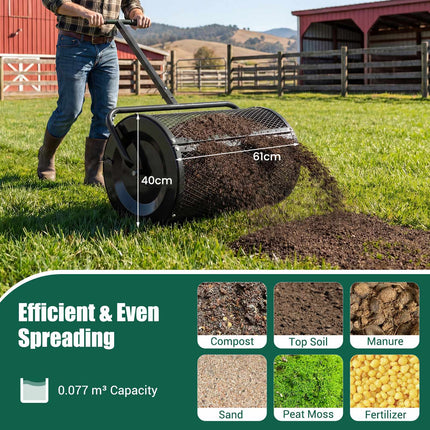 Compost Spreader, Adjustable T-Handle, 0.077 m³