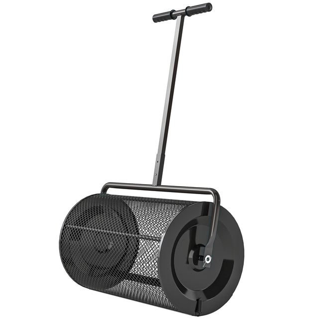 Compost spreader 300L with T-handle for lawn