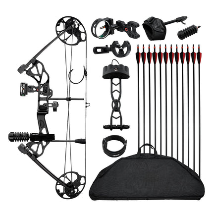 Compound Bow Kit, 19-30 In Draw, 19-70 Lb, Right-Hand