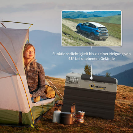 56L portable car freezer, 12/24V & 240V, -20°C, Eco/Max modes