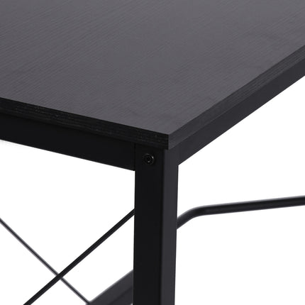 L-shaped corner desk, black MDF, 150x150x76 cm