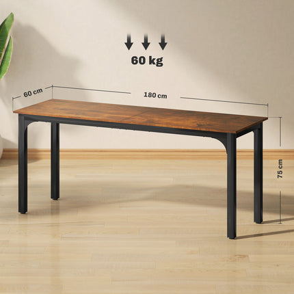 Computer Desk, Rustic Brown, Spacious Design, Chipboard