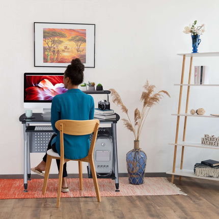 Computer Desk With Glass-top