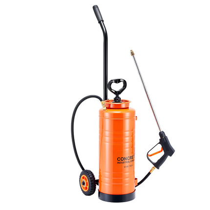 Concrete Sprayer with Wheeled Cart, 14L Stainless Steel