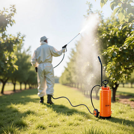 Concrete Sprayer with Wheeled Cart, 14L Stainless Steel