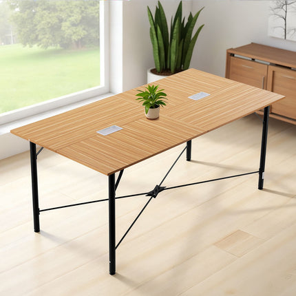 Conference Table 1800mm, Seats 6-8, Metal Legs