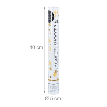 Confetti cannon gold stars