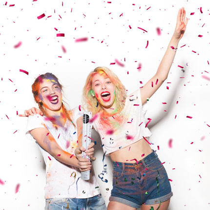 Confetti cannon pink