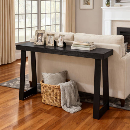 Console Table 118 cm, Narrow Entryway Sofa Table, Black