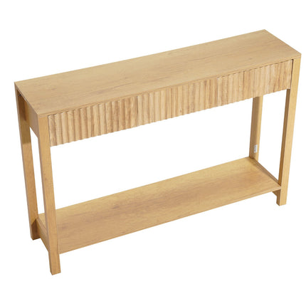 Console Table 120 cm, Narrow with Drawers and Shelf