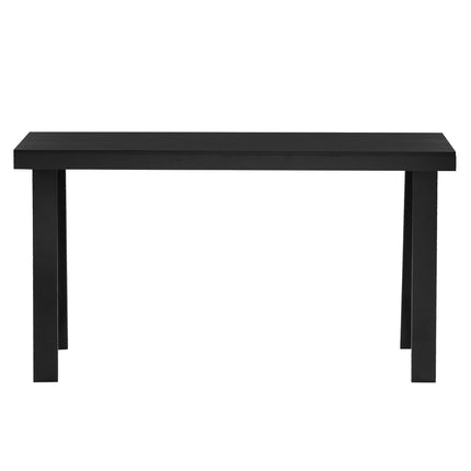 Console Table 140 cm, Narrow Black Sofa Table With Shelf