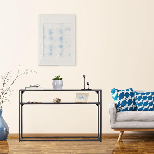 Console table glass metal