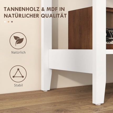 Console table in solid wood with drawers - 80 x 40 x 75 cm