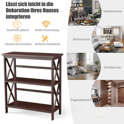 Console table made of wood with anti-tip protection and sturdy frame. Modern side table 79 x 32 x 86 cm coffee