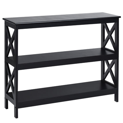 Console table side table industrial design with shelf hallway table 100 x 33 x 80 cm black