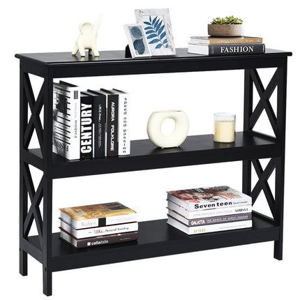 Console table side table industrial design with shelf hallway table 100 x 33 x 80 cm black
